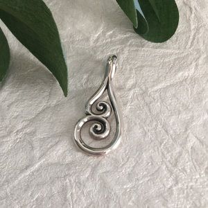 RARE James Avery Retired Swirl Pendant Sterling Silver